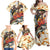 Bass Fishing Reel Cool Dad Family Matching Off Shoulder Maxi Dress and Hawaiian Shirt Tropical Vintage