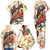 Bass Fishing Reel Cool Dad Family Matching Tank Maxi Dress and Hawaiian Shirt Tropical Vintage