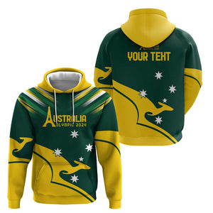 Custom Australia Paris 2024 Hoodie - National Colors, Limited Edition Ver2 by Vibe Hoodie