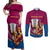 brisbane-lions-football-couples-matching-off-shoulder-maxi-dress-and-long-sleeve-button-shirts-go-champions-2023-mascot-with-polynesian-indigenous-art