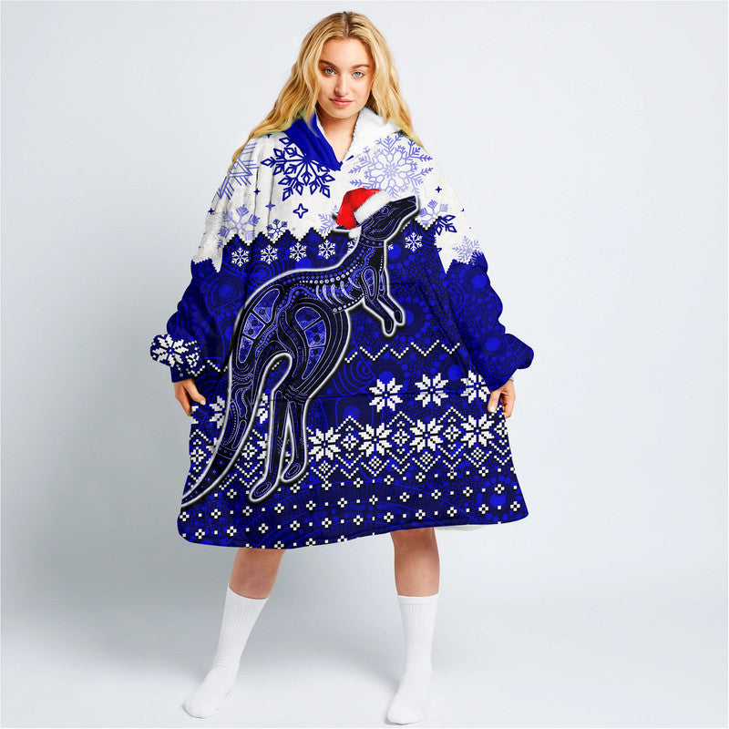 aboriginal-christmas-2022-kangaroo-wearable-blanket-hoodie-blue-style